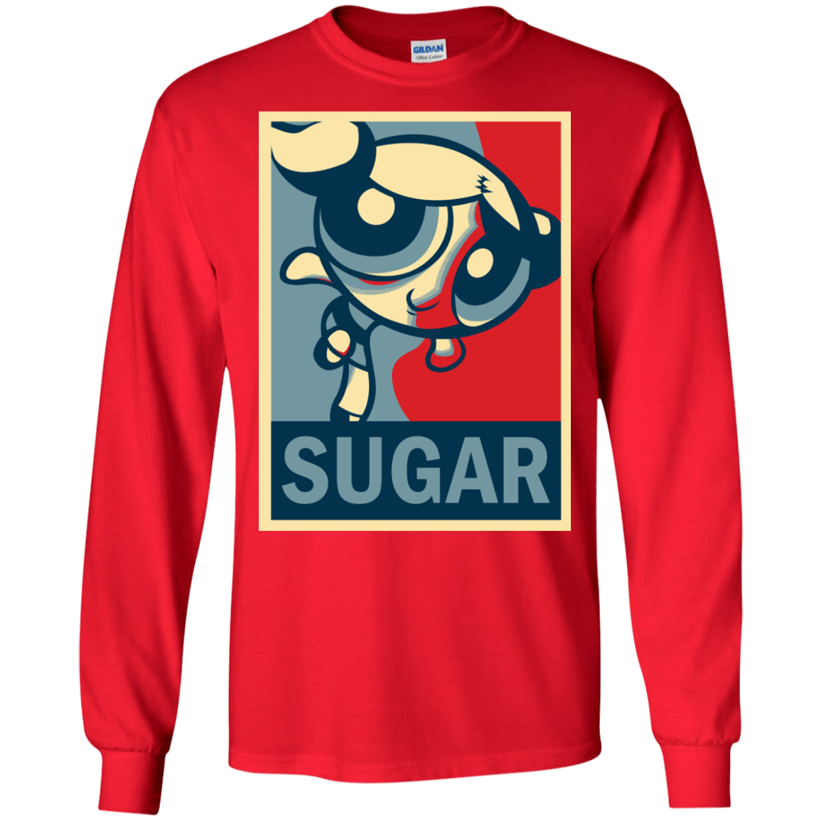 T-Shirts Red / S Sugar Powerpuff Men's Long Sleeve T-Shirt