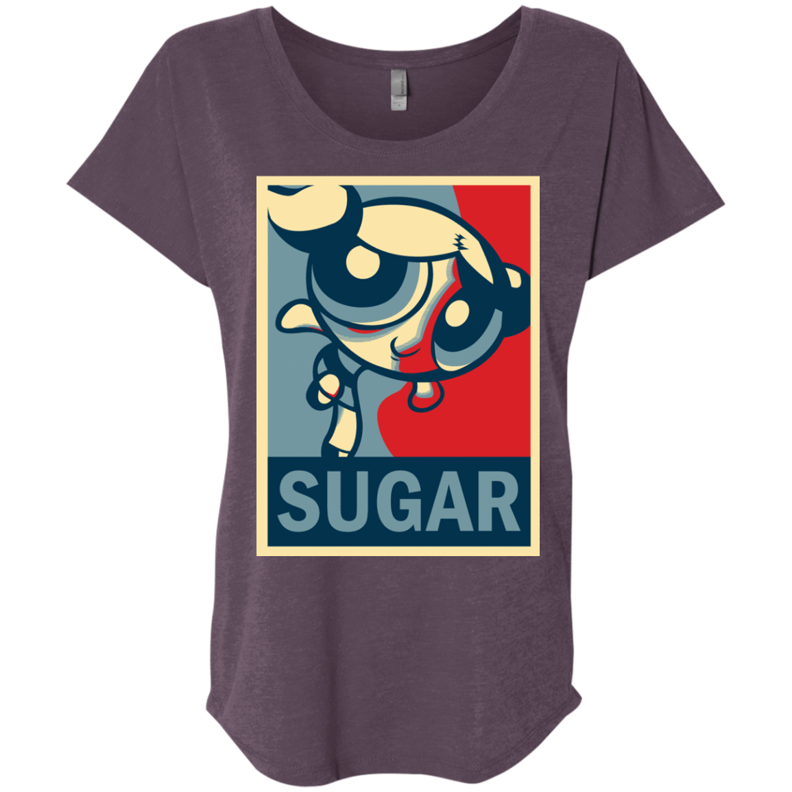 T-Shirts Vintage Purple / X-Small Sugar Powerpuff Triblend Dolman Sleeve