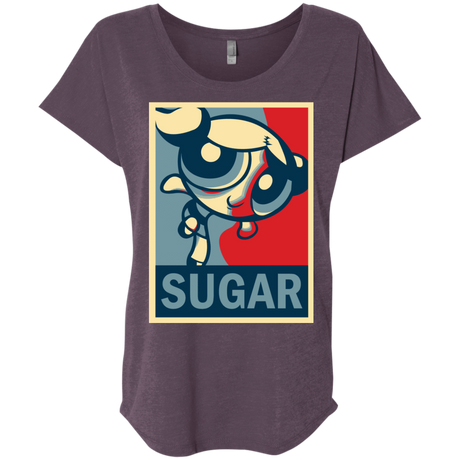 T-Shirts Vintage Purple / X-Small Sugar Powerpuff Triblend Dolman Sleeve