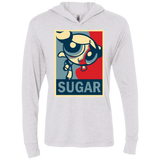 T-Shirts Heather White / X-Small Sugar Powerpuff Triblend Long Sleeve Hoodie Tee