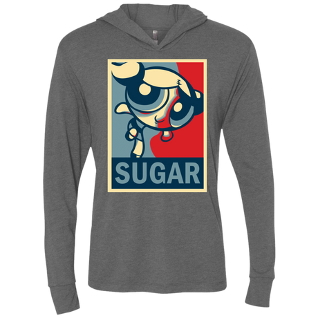 T-Shirts Premium Heather / X-Small Sugar Powerpuff Triblend Long Sleeve Hoodie Tee