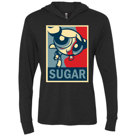 T-Shirts Vintage Black / X-Small Sugar Powerpuff Triblend Long Sleeve Hoodie Tee