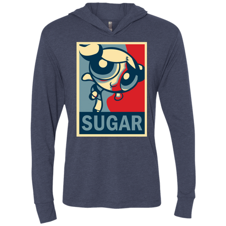 T-Shirts Vintage Navy / X-Small Sugar Powerpuff Triblend Long Sleeve Hoodie Tee