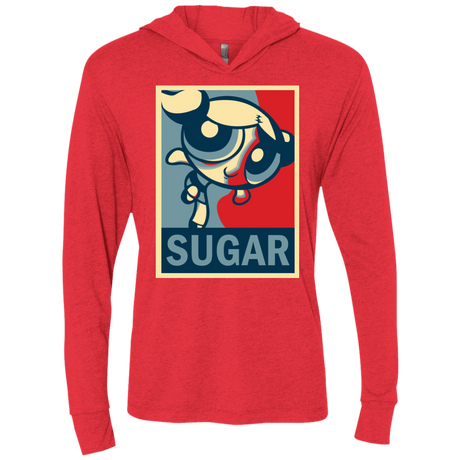 T-Shirts Vintage Red / X-Small Sugar Powerpuff Triblend Long Sleeve Hoodie Tee