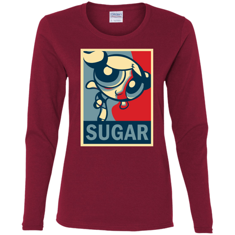 T-Shirts Cardinal / S Sugar Powerpuff Women's Long Sleeve T-Shirt