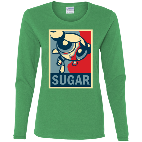 T-Shirts Irish Green / S Sugar Powerpuff Women's Long Sleeve T-Shirt