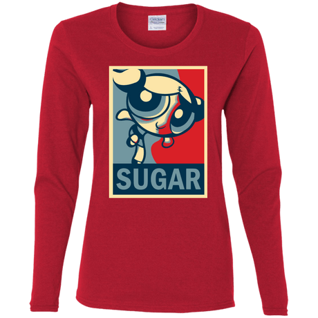 T-Shirts Red / S Sugar Powerpuff Women's Long Sleeve T-Shirt