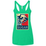 T-Shirts Envy / X-Small Sugar Powerpuff Women's Triblend Racerback Tank