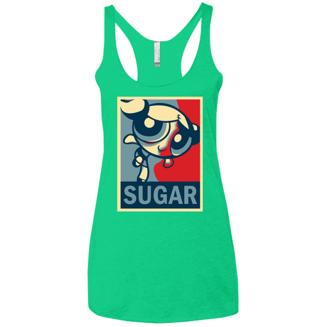 T-Shirts Envy / X-Small Sugar Powerpuff Women's Triblend Racerback Tank