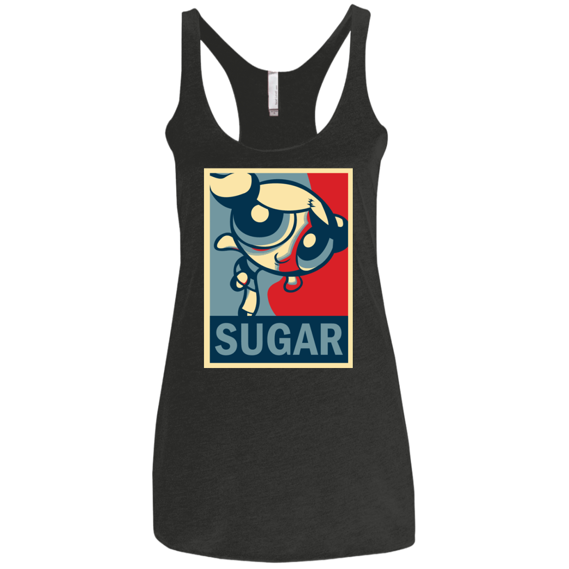 T-Shirts Vintage Black / X-Small Sugar Powerpuff Women's Triblend Racerback Tank