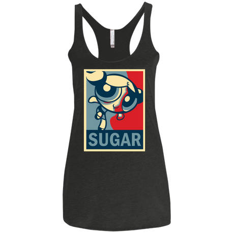 T-Shirts Vintage Black / X-Small Sugar Powerpuff Women's Triblend Racerback Tank