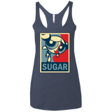 T-Shirts Vintage Navy / X-Small Sugar Powerpuff Women's Triblend Racerback Tank