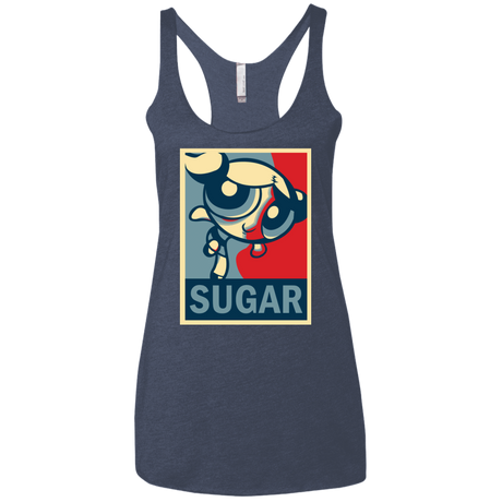 T-Shirts Vintage Navy / X-Small Sugar Powerpuff Women's Triblend Racerback Tank