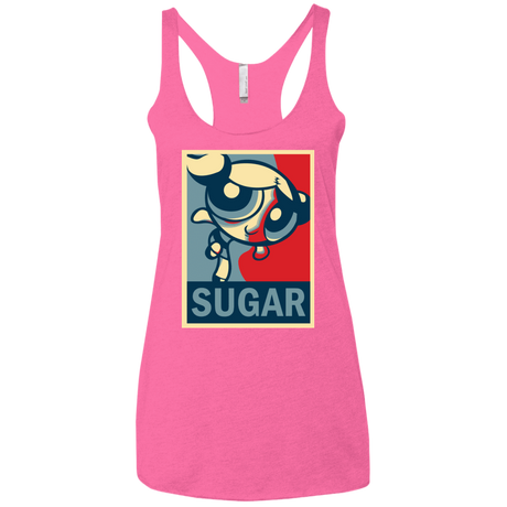 T-Shirts Vintage Pink / X-Small Sugar Powerpuff Women's Triblend Racerback Tank