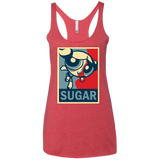 T-Shirts Vintage Red / X-Small Sugar Powerpuff Women's Triblend Racerback Tank