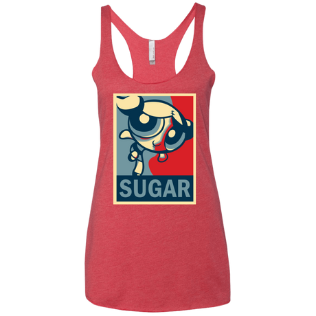 T-Shirts Vintage Red / X-Small Sugar Powerpuff Women's Triblend Racerback Tank