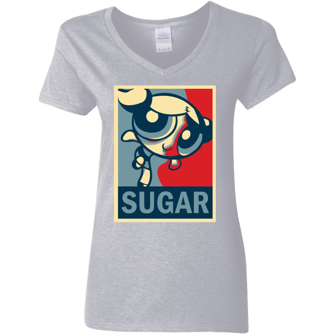 T-Shirts Sport Grey / S Sugar Powerpuff Women's V-Neck T-Shirt