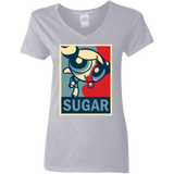 T-Shirts Sport Grey / S Sugar Powerpuff Women's V-Neck T-Shirt