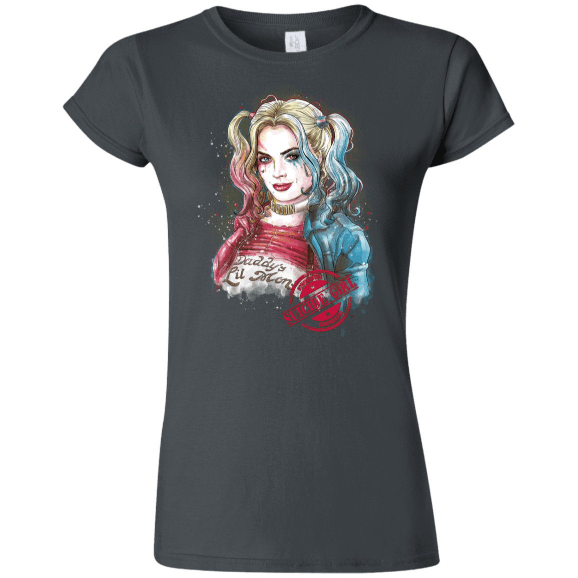 T-Shirts Charcoal / S Suicide Girl Junior Slimmer-Fit T-Shirt