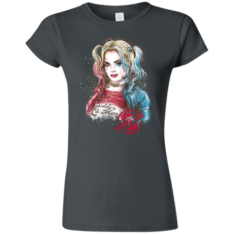 T-Shirts Charcoal / S Suicide Girl Junior Slimmer-Fit T-Shirt