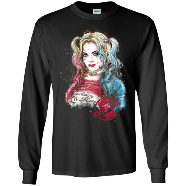 T-Shirts Black / S Suicide Girl Men's Long Sleeve T-Shirt