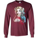 T-Shirts Maroon / S Suicide Girl Men's Long Sleeve T-Shirt