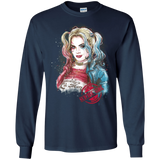 T-Shirts Navy / S Suicide Girl Men's Long Sleeve T-Shirt