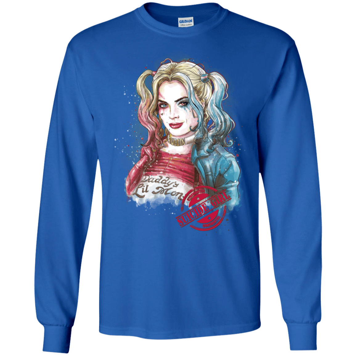 T-Shirts Royal / S Suicide Girl Men's Long Sleeve T-Shirt
