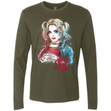T-Shirts Military Green / S Suicide Girl Men's Premium Long Sleeve