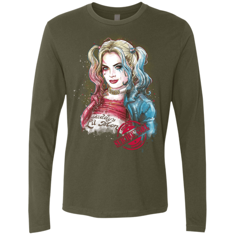 T-Shirts Military Green / S Suicide Girl Men's Premium Long Sleeve