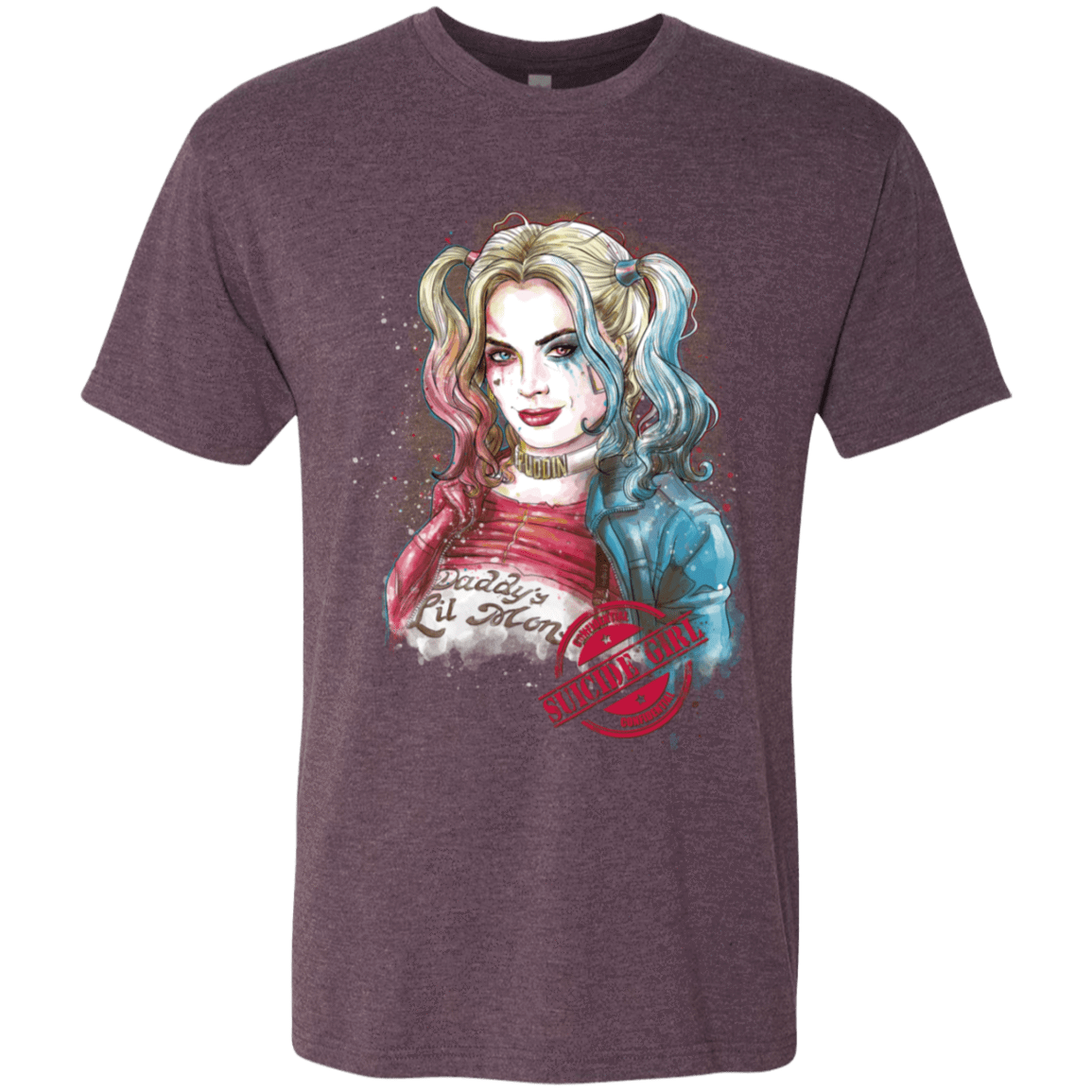 T-Shirts Vintage Purple / S Suicide Girl Men's Triblend T-Shirt