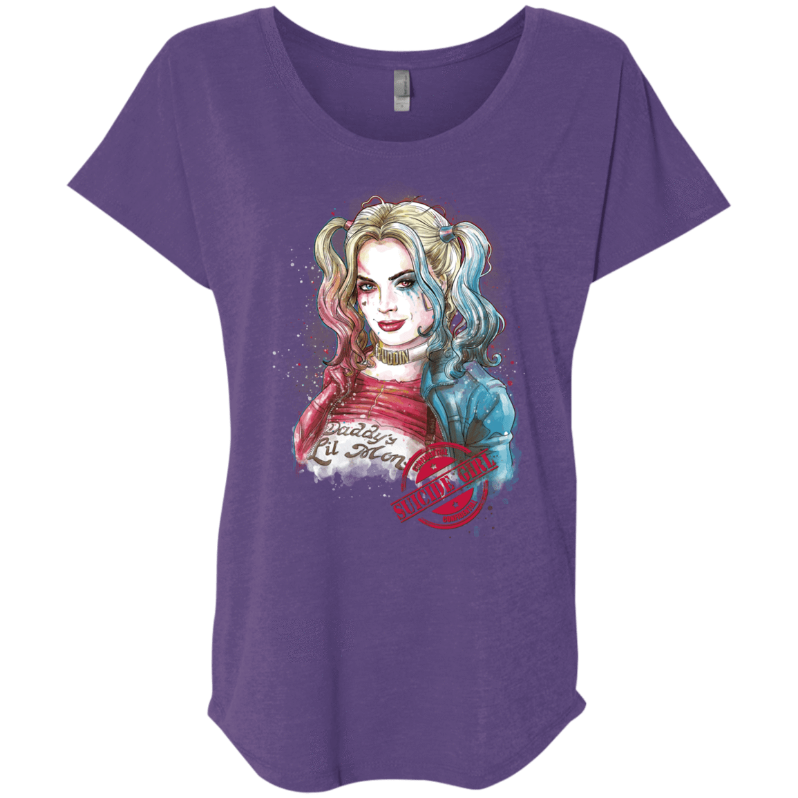 T-Shirts Purple Rush / X-Small Suicide Girl Triblend Dolman Sleeve