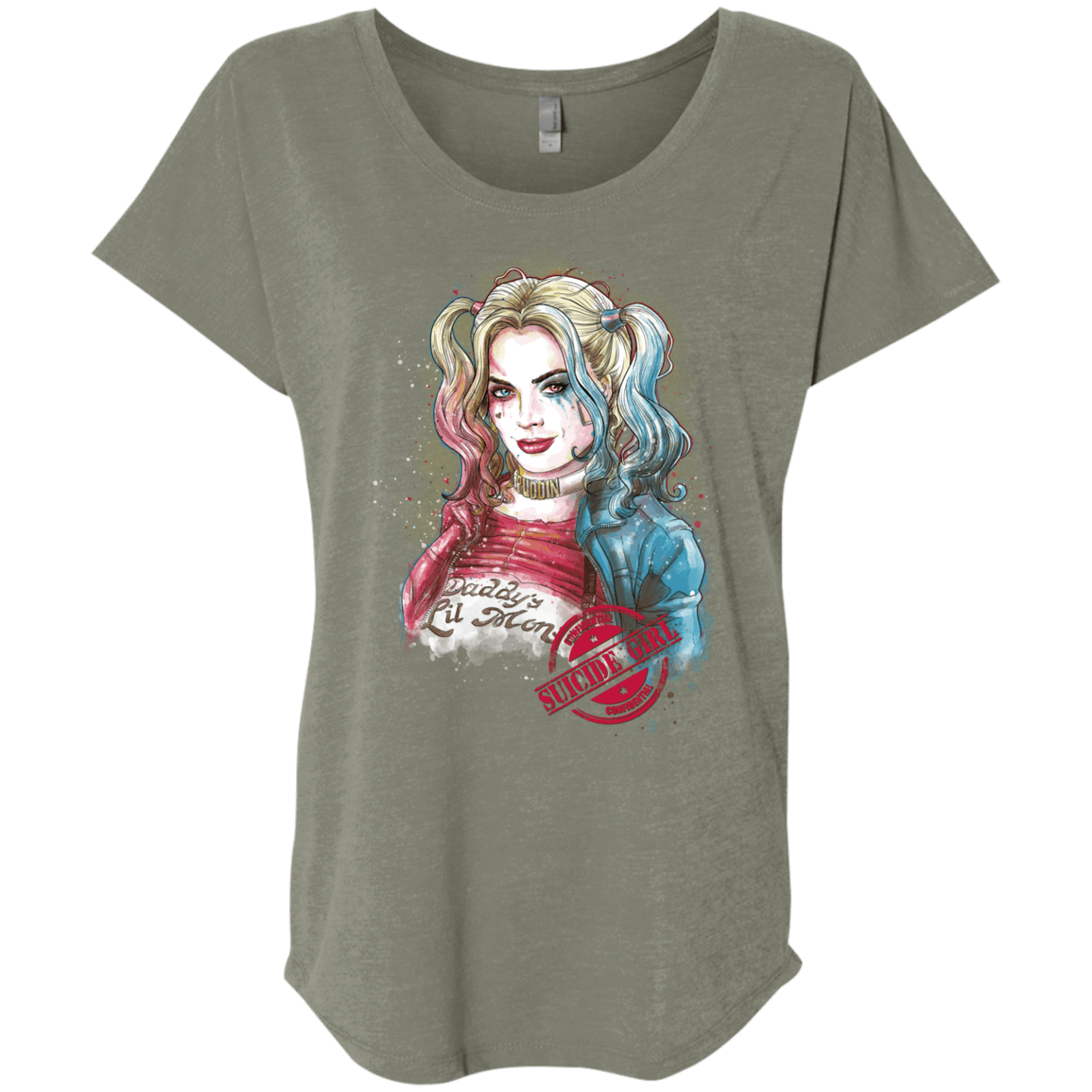 T-Shirts Venetian Grey / X-Small Suicide Girl Triblend Dolman Sleeve