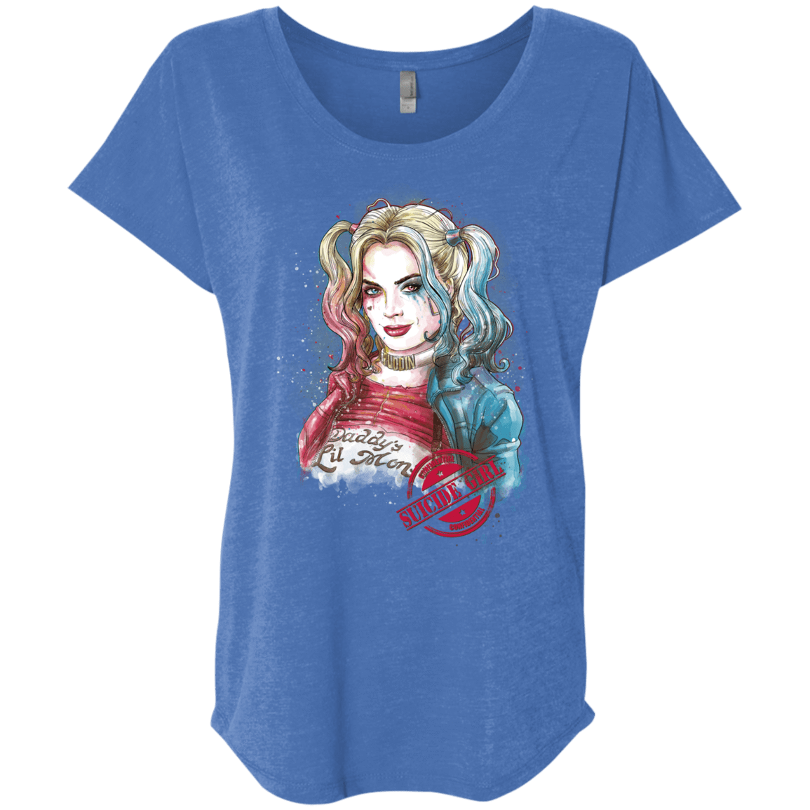 T-Shirts Vintage Royal / X-Small Suicide Girl Triblend Dolman Sleeve