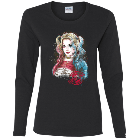 T-Shirts Black / S Suicide Girl Women's Long Sleeve T-Shirt