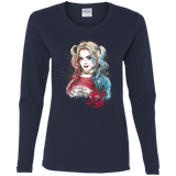 T-Shirts Navy / S Suicide Girl Women's Long Sleeve T-Shirt