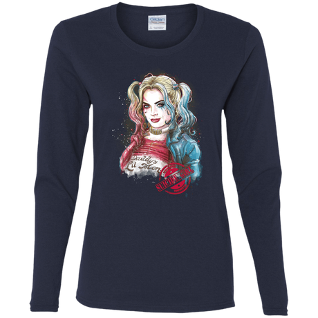 T-Shirts Navy / S Suicide Girl Women's Long Sleeve T-Shirt