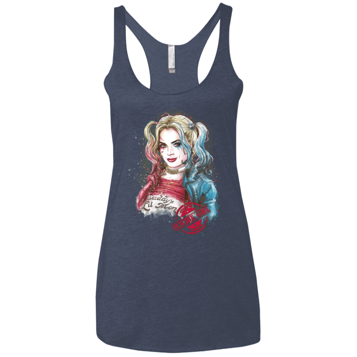T-Shirts Vintage Navy / X-Small Suicide Girl Women's Triblend Racerback Tank
