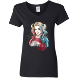 T-Shirts Black / S Suicide Girl Women's V-Neck T-Shirt