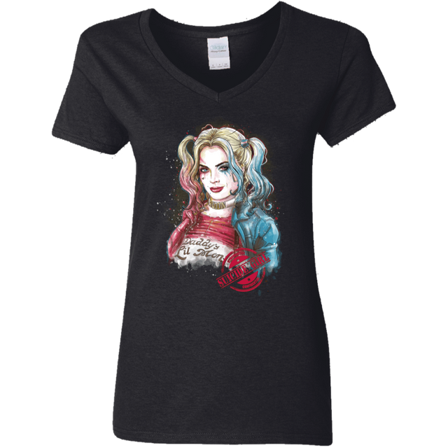 T-Shirts Black / S Suicide Girl Women's V-Neck T-Shirt