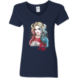 T-Shirts Navy / S Suicide Girl Women's V-Neck T-Shirt