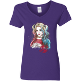 T-Shirts Purple / S Suicide Girl Women's V-Neck T-Shirt