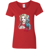 T-Shirts Red / S Suicide Girl Women's V-Neck T-Shirt