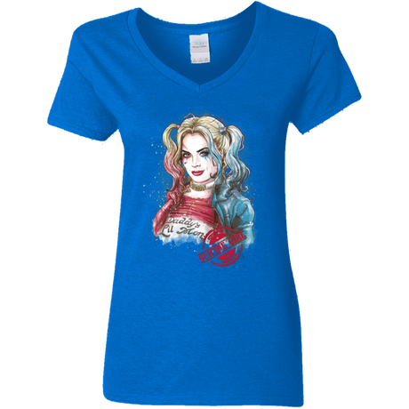 T-Shirts Royal / S Suicide Girl Women's V-Neck T-Shirt