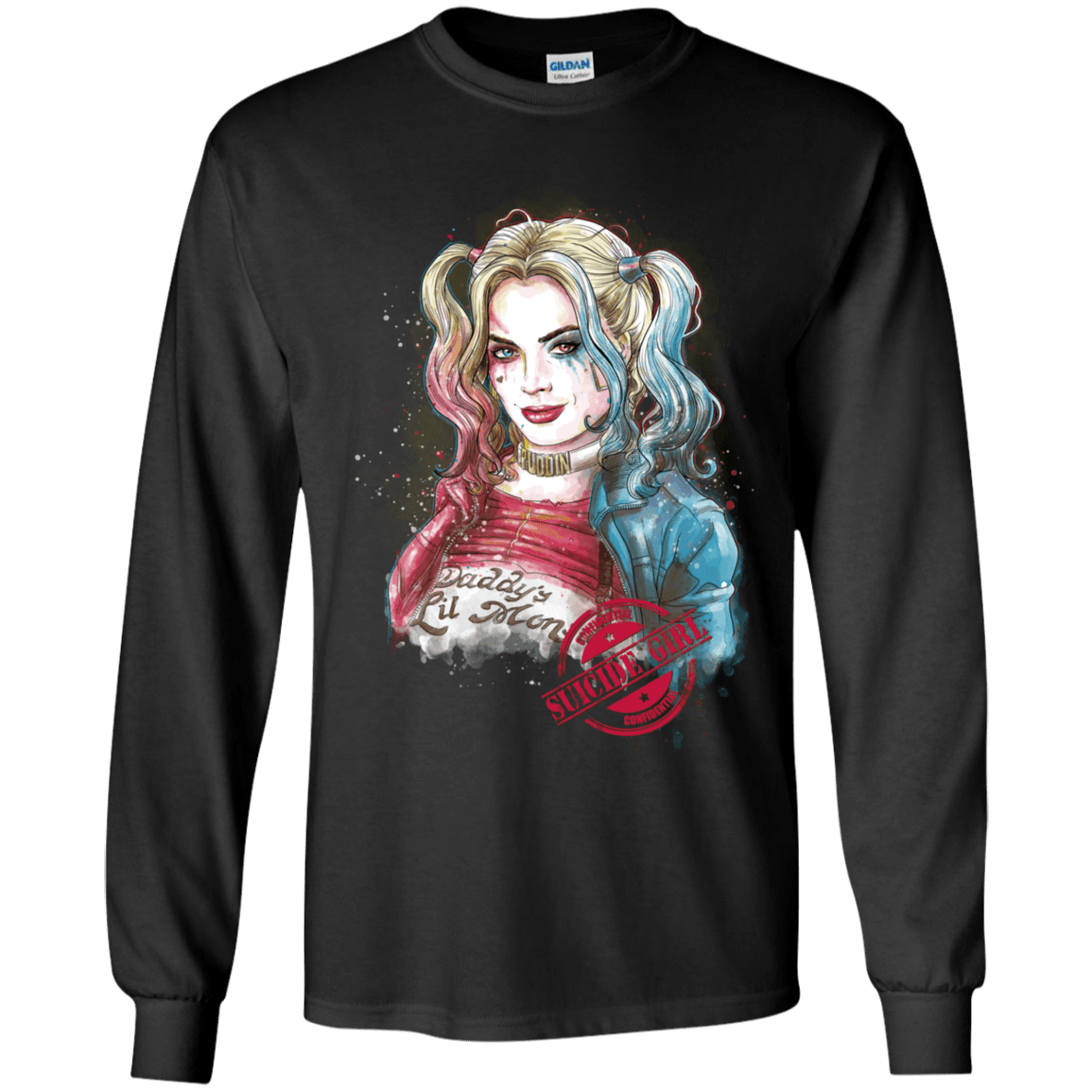 T-Shirts Black / YS Suicide Girl Youth Long Sleeve T-Shirt