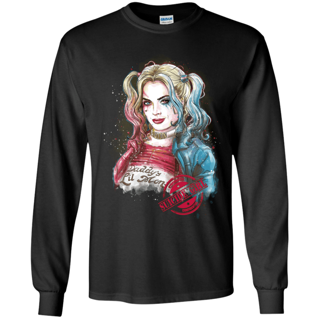 T-Shirts Black / YS Suicide Girl Youth Long Sleeve T-Shirt