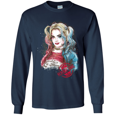 T-Shirts Navy / YS Suicide Girl Youth Long Sleeve T-Shirt