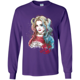 T-Shirts Purple / YS Suicide Girl Youth Long Sleeve T-Shirt