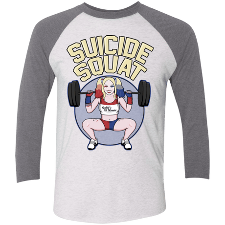 T-Shirts Heather White/Premium Heather / X-Small Suicide Squat Triblend 3/4 Sleeve