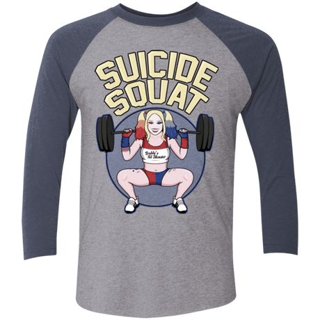 T-Shirts Premium Heather/ Vintage Navy / X-Small Suicide Squat Triblend 3/4 Sleeve